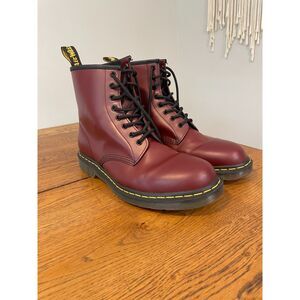 Dr. Martens Cherry Red 1460 Leather Boots